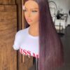20”200grams Vietnamese SDD Burgundy Bonestraight with 2by6 Closure.