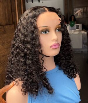 18”200grams Chinese Pixie curl with 5by5 Closure.