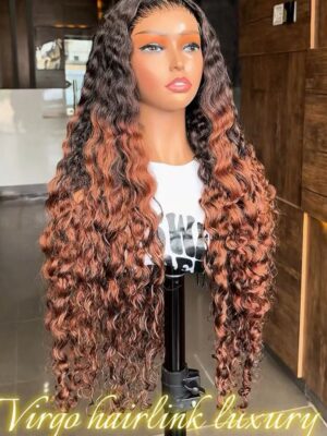 Virgo World Human Hair Donor 32 inches Asian curly 400gramm with 5x5 closure