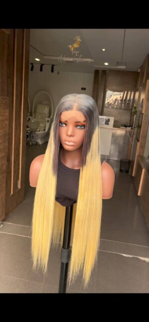 30Inches 300grams SDD Vietnamese Blonde Ombre Bonestraight Paired with 5by5 Closure